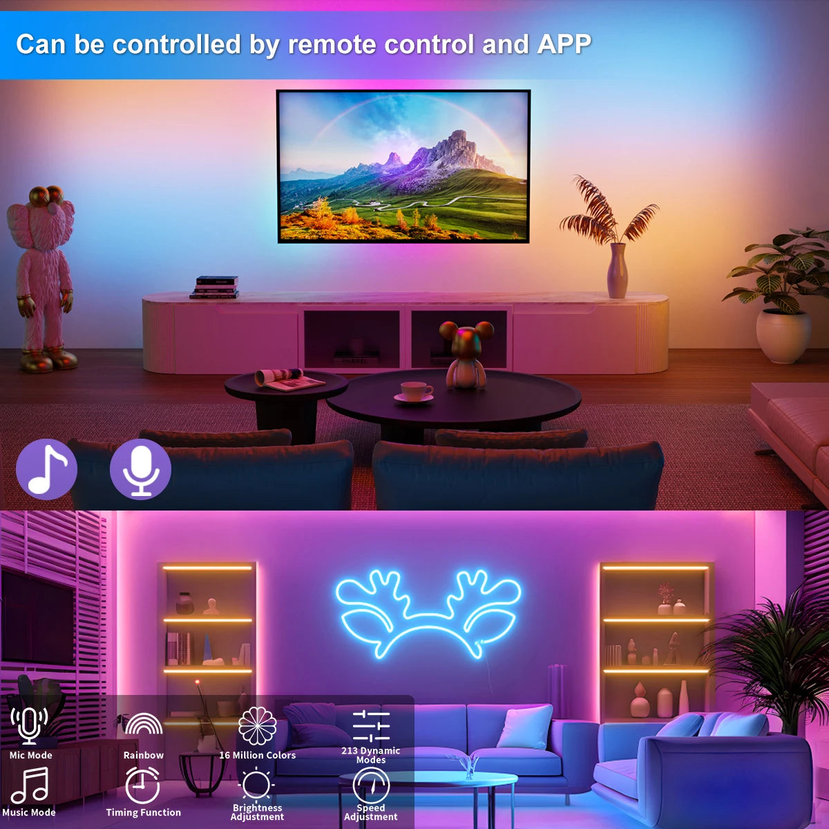 Neon RGB LED Strip Lights