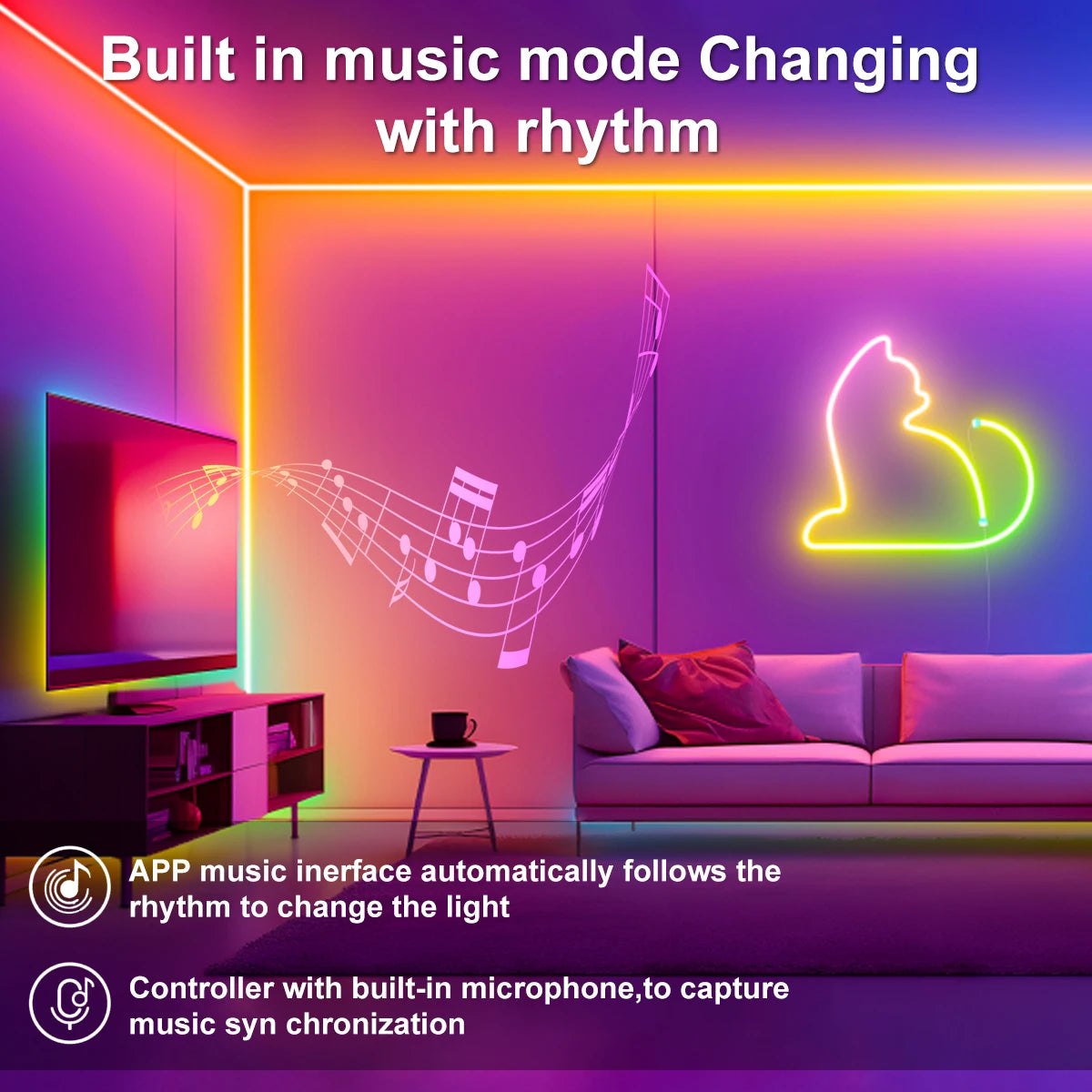 Neon RGB LED Strip Lights